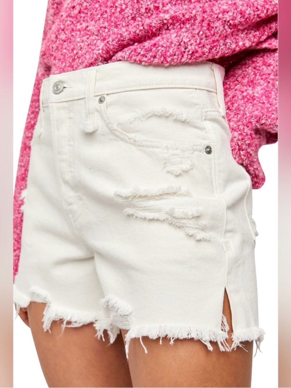 We the Free People Size 25 White Shorts